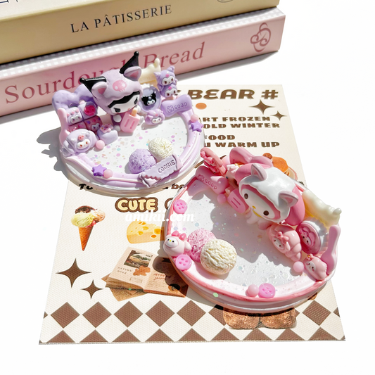 Sanrio Kuromi and Melody phone stand