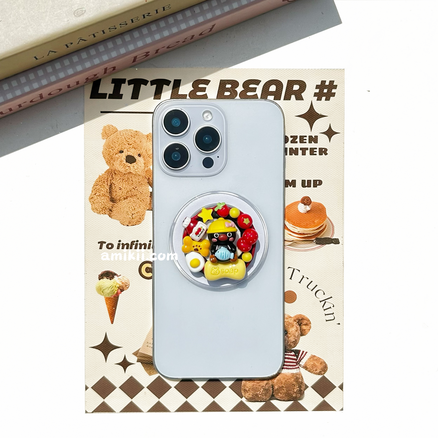 Pingu Phone Case And Pop Socket Decoden Cream Case iPhone Samsung