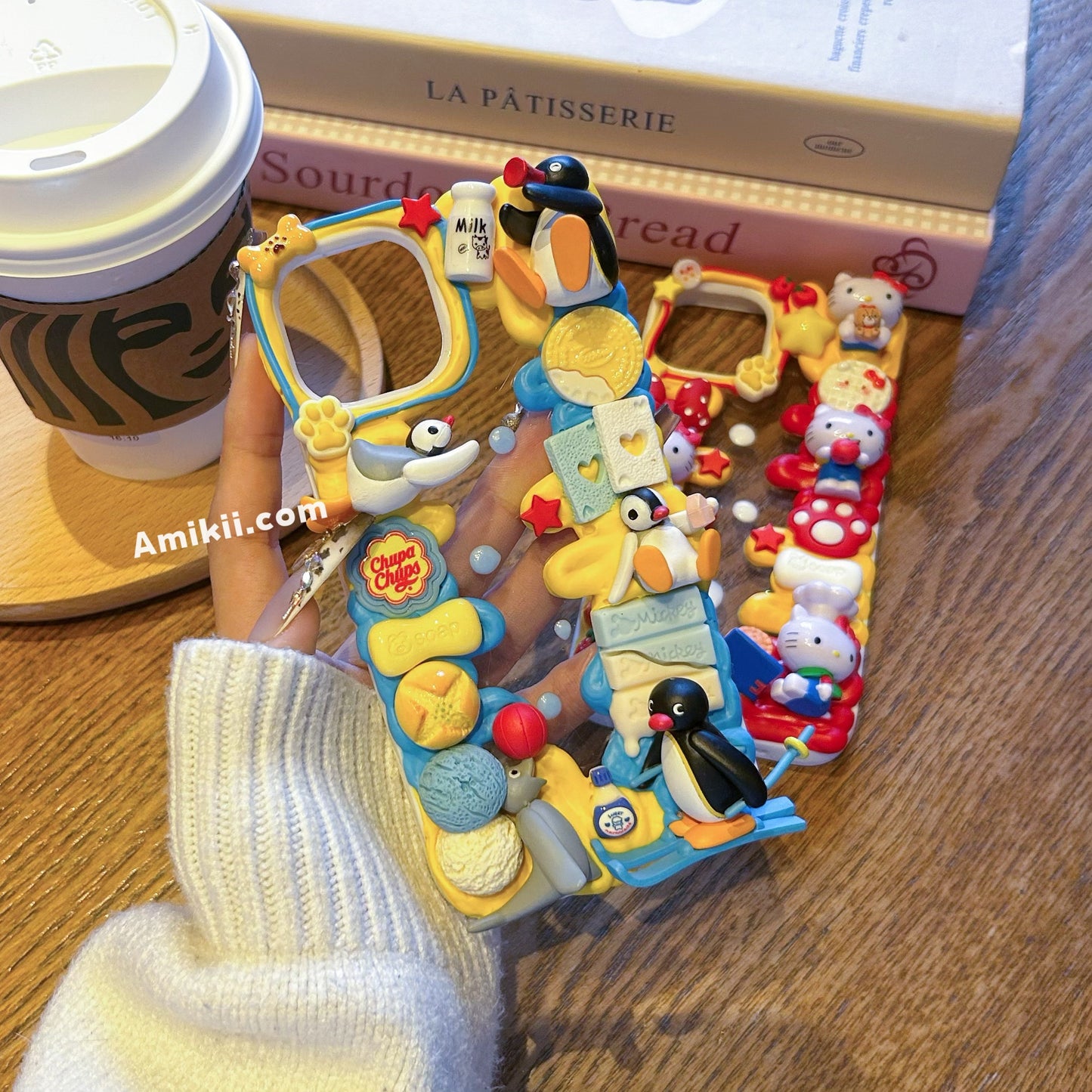 Kitty Apple/Pingu Decoden Cream Phone Case iPhone Samsung Google Case