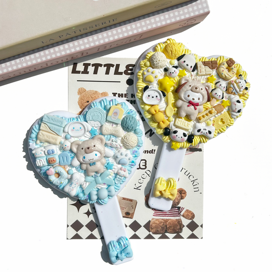 Pochacco and Cinnamoroll handheld mirror