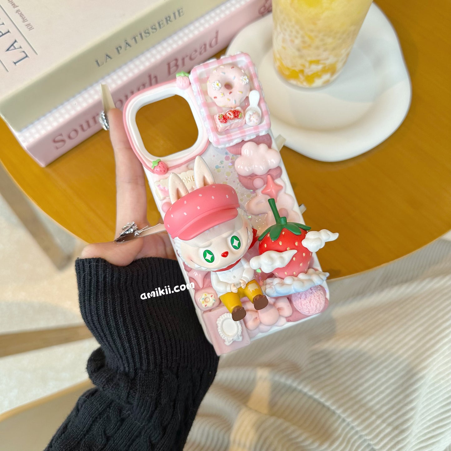 Labubu Fruit Series Decoden Cream Phone Case iPhone Samsung Google Case