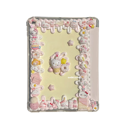 Sanrio Hello Kitty / Pompom Purin Decoden Table Case iPad Samsung