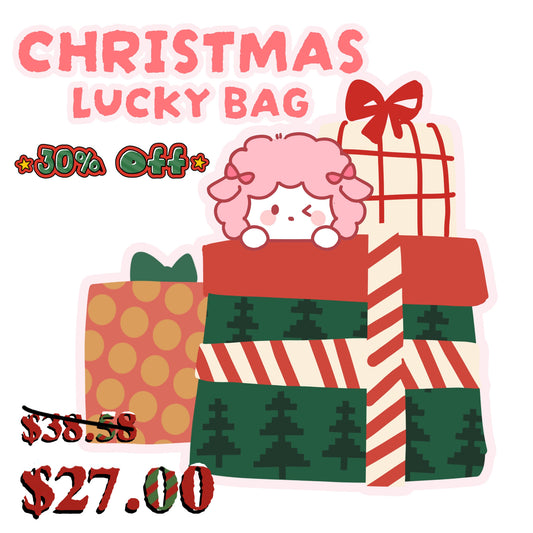 Lucky bag-Christmas style pendant+phone chain+card sleeve+hairpins