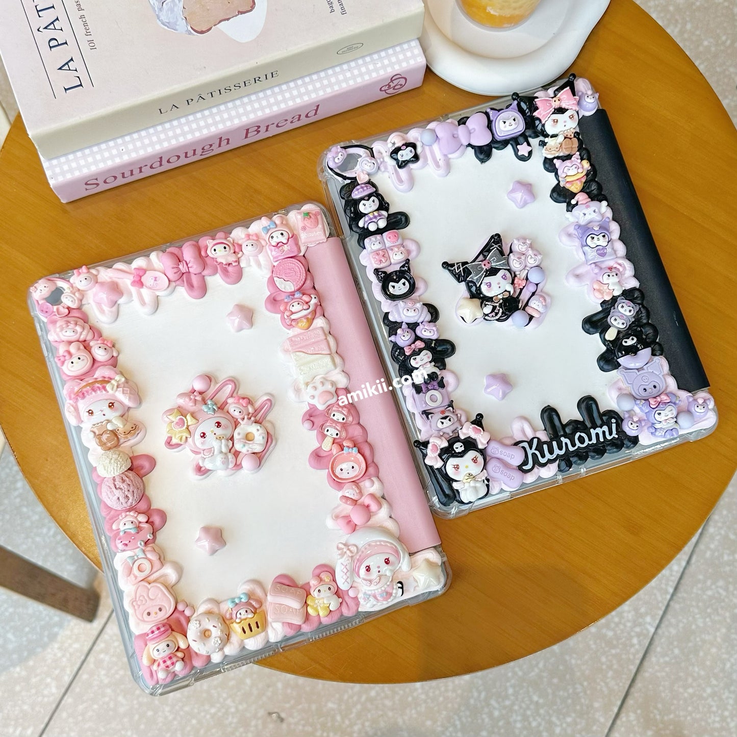 Sanrio Melody / Kuromi Decoden Table Case iPad Samsung