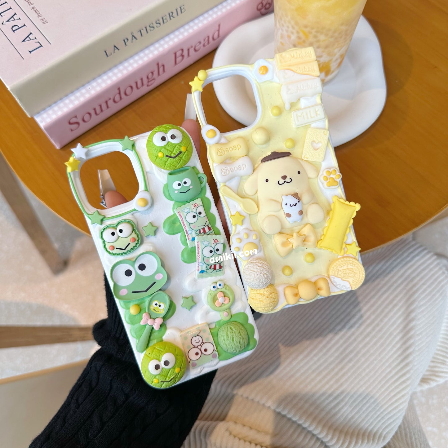 Keroppi / Pompom Purin Decoden Cream Phone Case iPhone Samsung Case
