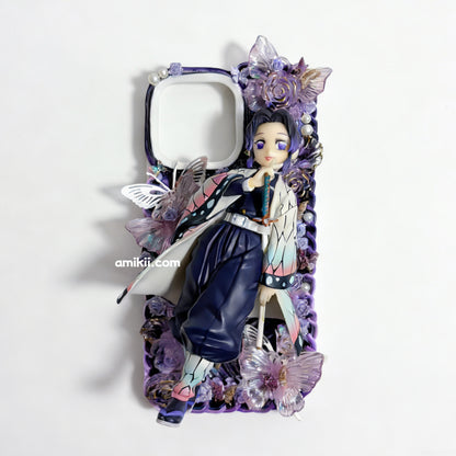 Demon Slayer Shinobu Kocho and Mitsuri Kanroji Genuine Figurine Decoden Cream Phone Case iPhone Samsung Google Case