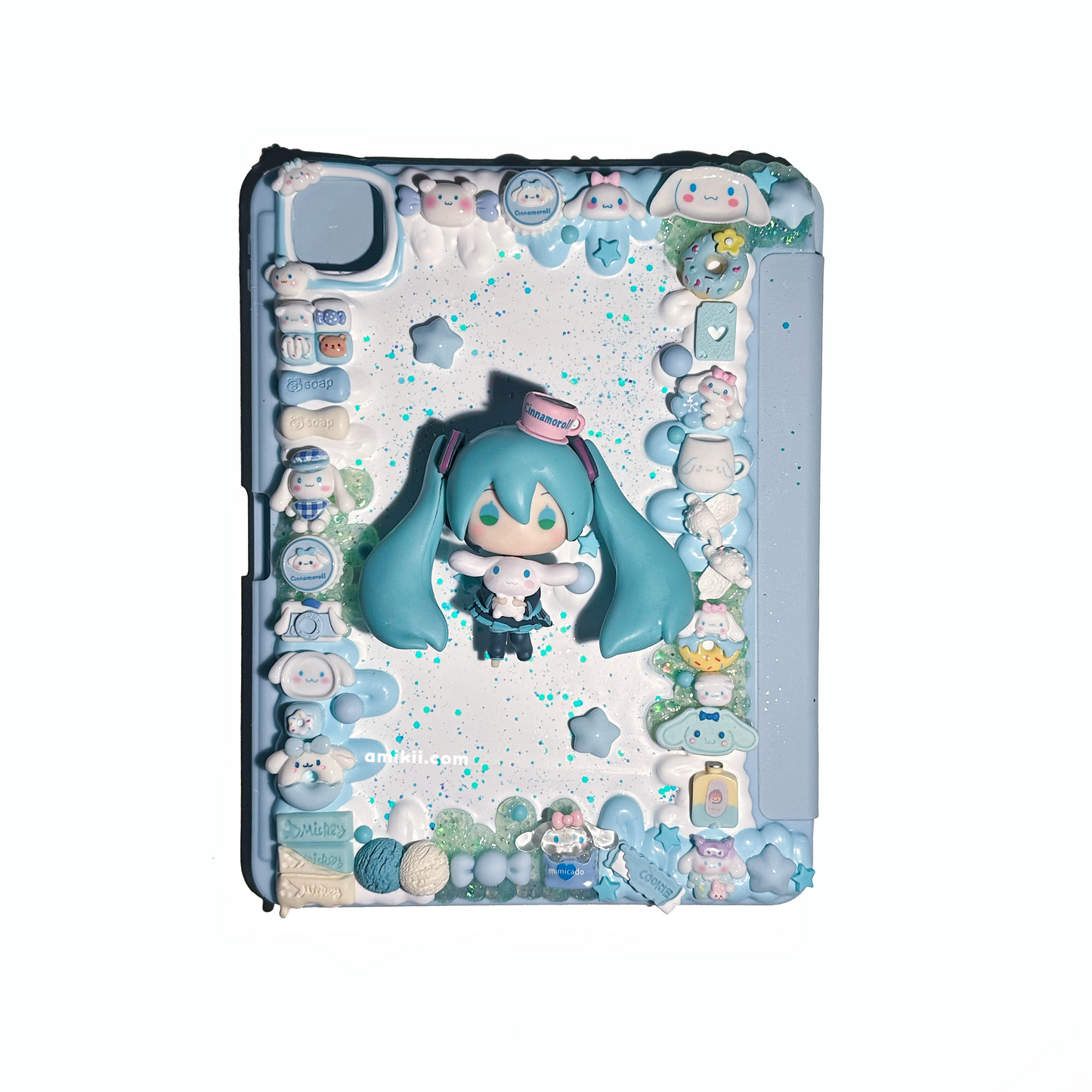 Miku And Cinnamoroll Decoden Table Case iPad Samsung