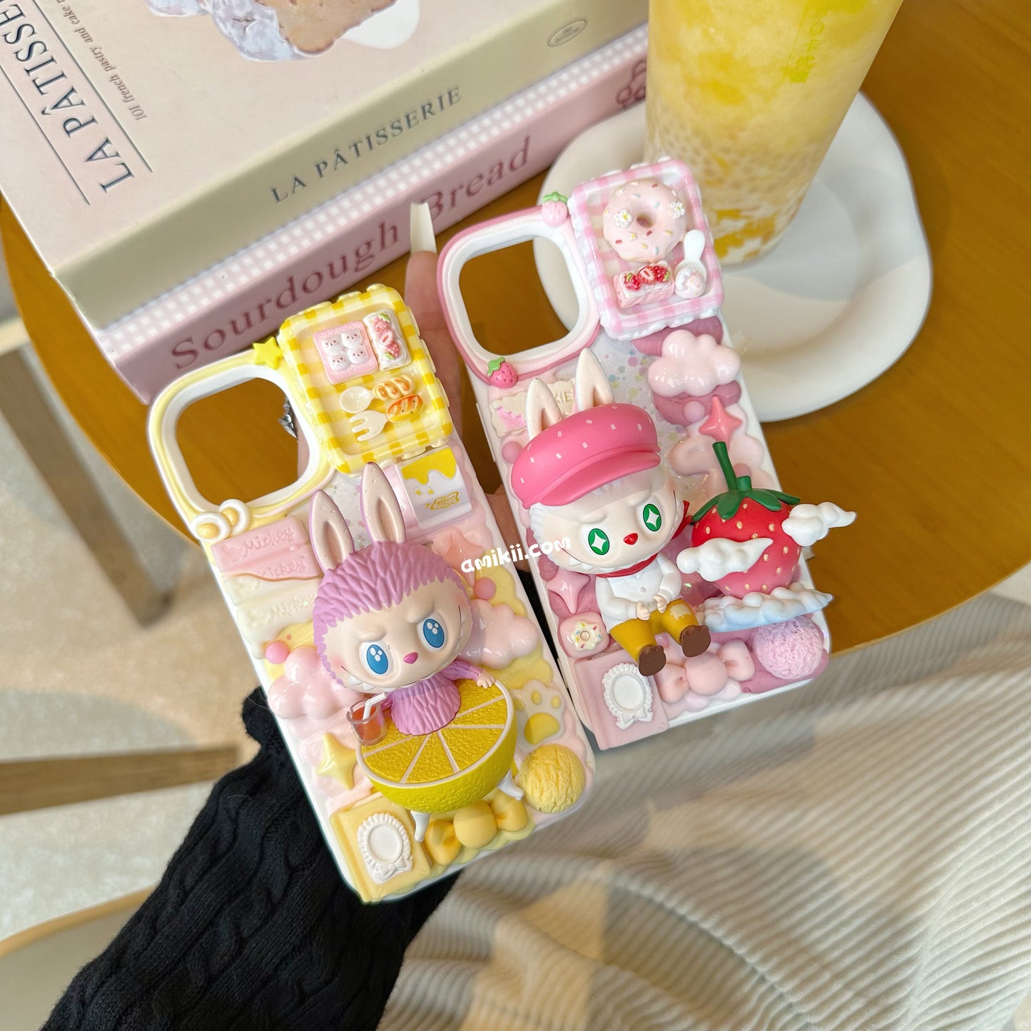 Labubu Fruit Series Decoden Cream Phone Case iPhone Samsung Google Case