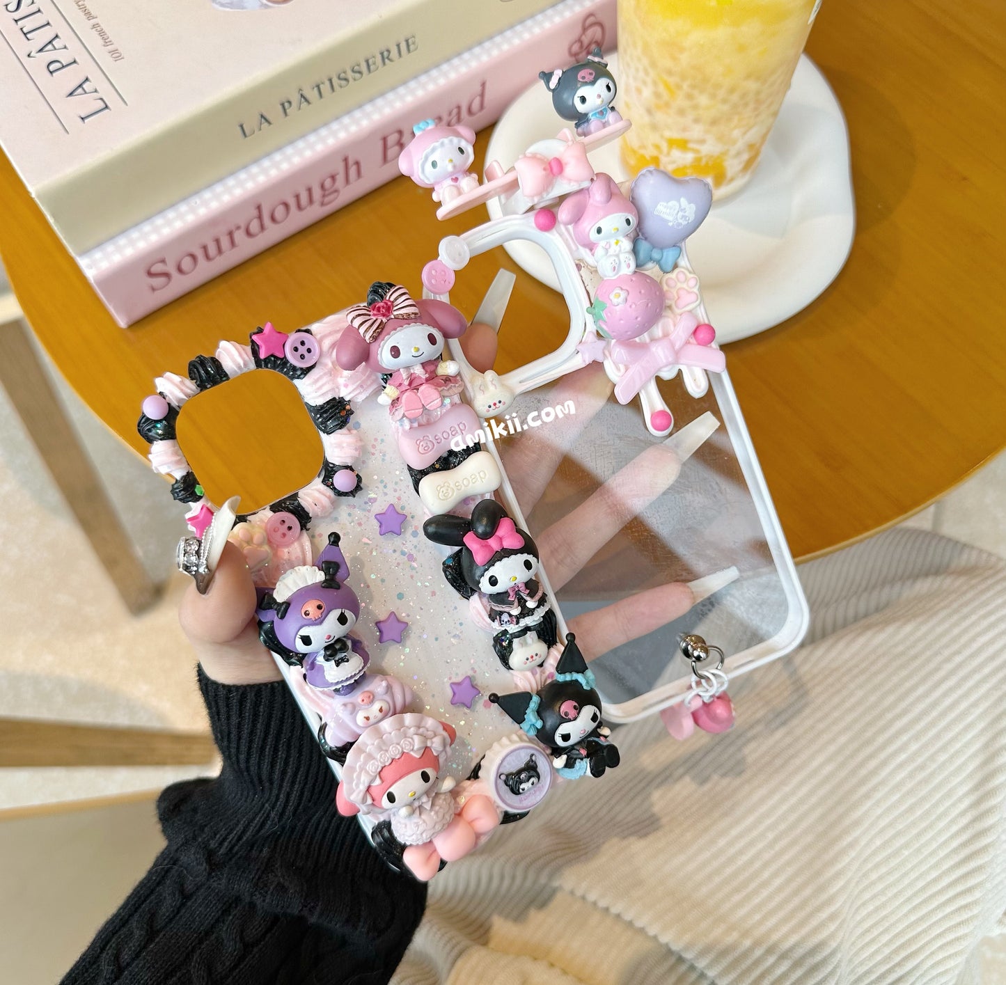 Kuromi And Melody Decoden Cream Phone Case iPhone Samsung Google Case