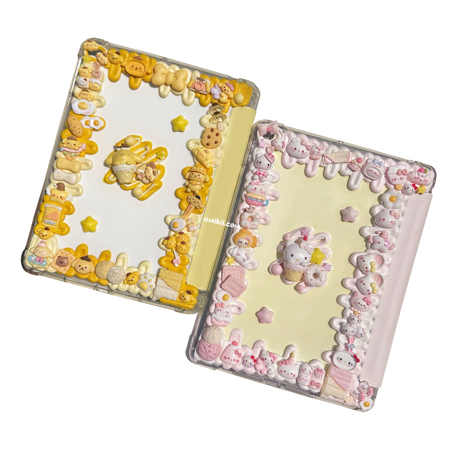 Sanrio Hello Kitty / Pompom Purin Decoden Table Case iPad Samsung