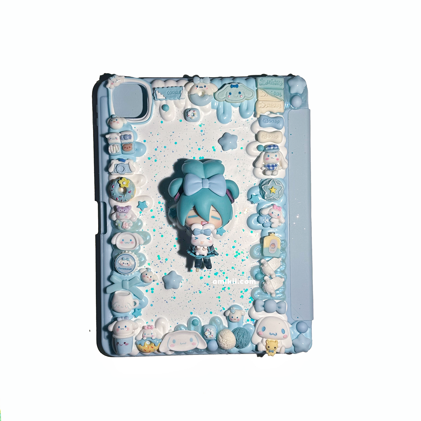 Miku And Cinnamoroll Decoden Table Case iPad Samsung